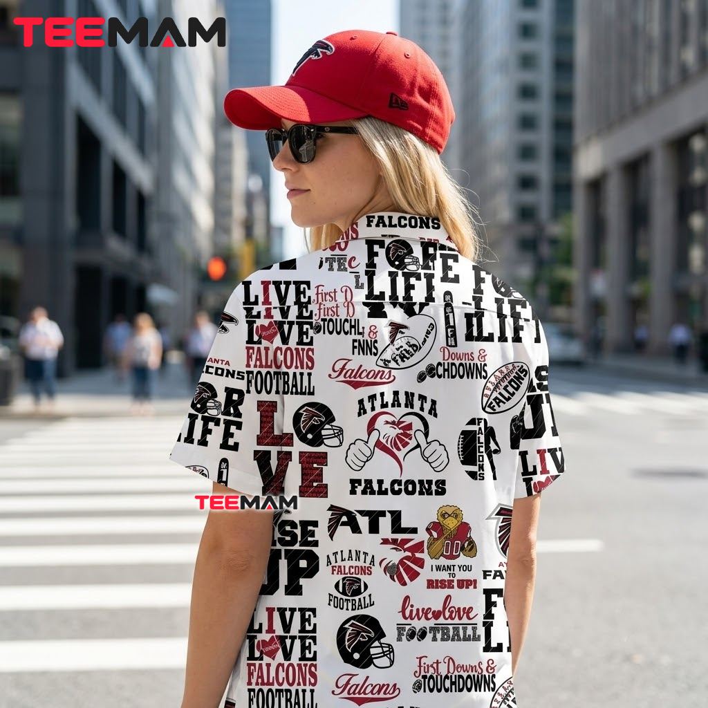 Atlanta Falcons Hawaiian Shirt Rise Up Version 3 Atlanta Falcons Hawaiian Shirt Rise Up Version 3