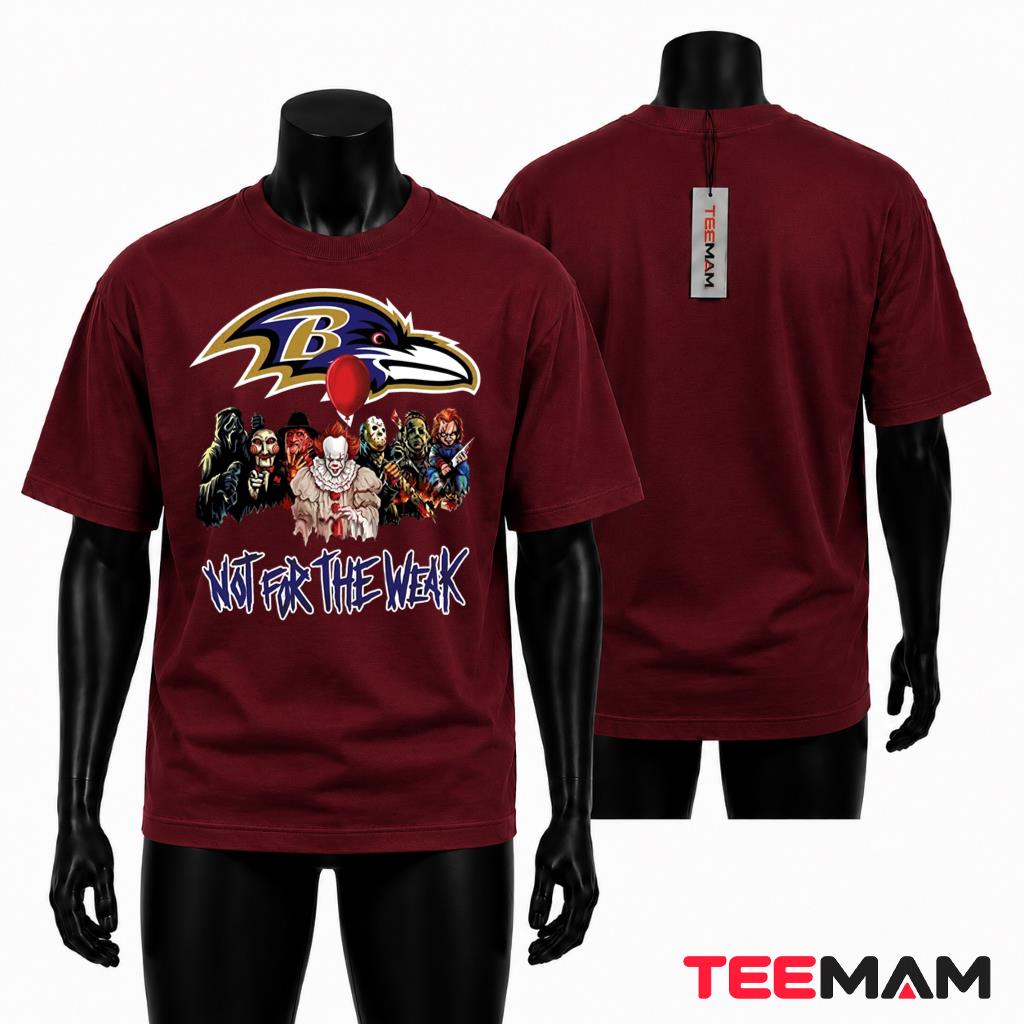 Baltimore Ravens Halloween T-Shirt Horror Icons Squad