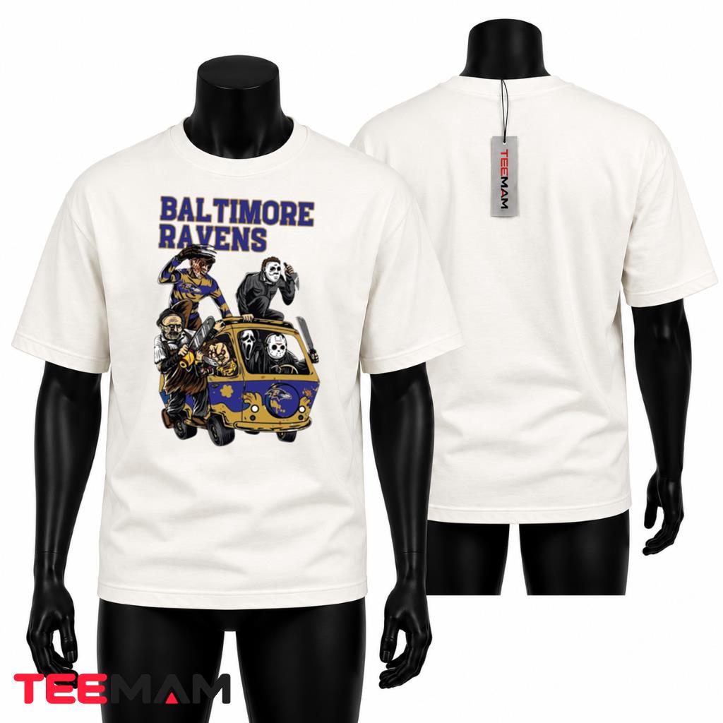 Baltimore Ravens Halloween T-Shirt Horror Killers Van
