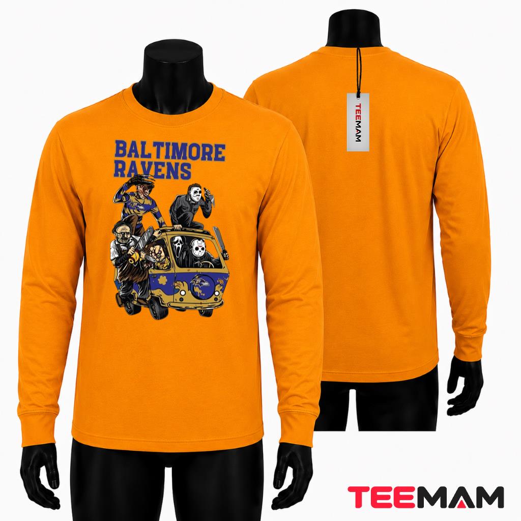 Baltimore Ravens Halloween Long Sleeve Horror Killers Van Baltimore Ravens Halloween Long Sleeve Horror Killers Van