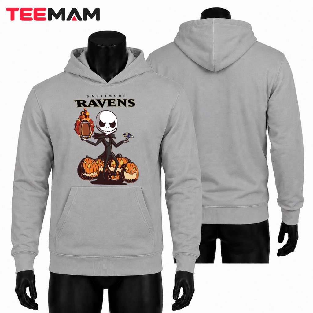 Baltimore Ravens Halloween Hoodie Jack Skellington Pumpkin Baltimore Ravens Halloween Hoodie Jack Skellington Pumpkin