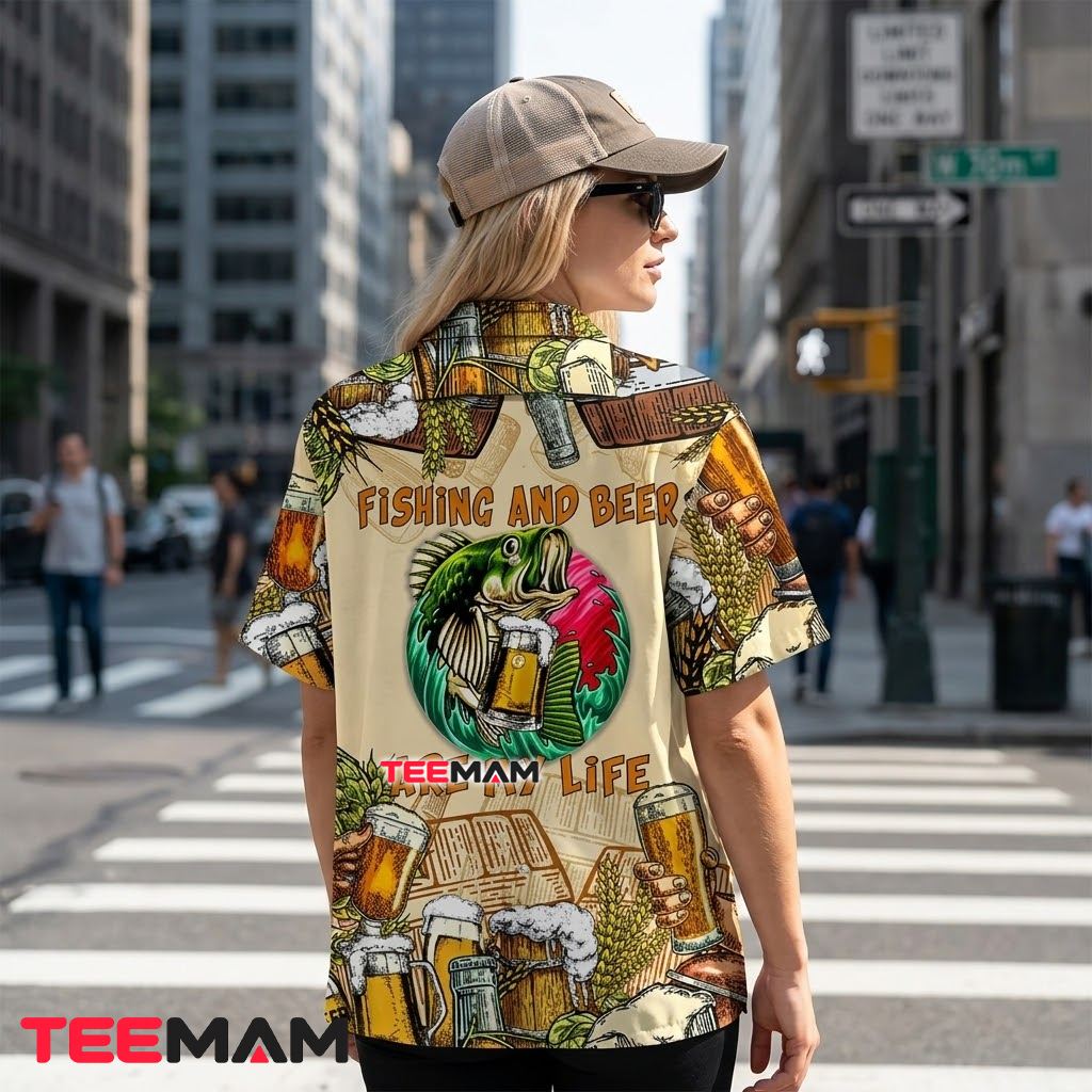 Beer Hawaiian Shirt Fishing Life Fish Quote Version 3 Beer Hawaiian Shirt Fishing Life Fish Quote Version 3