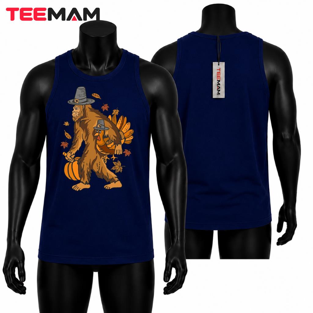 Bigfoot Thanksgiving Turkey Tank Top Funny Sasquatch Autumn Bigfoot Thanksgiving Turkey Tank Top Funny Sasquatch Autumn