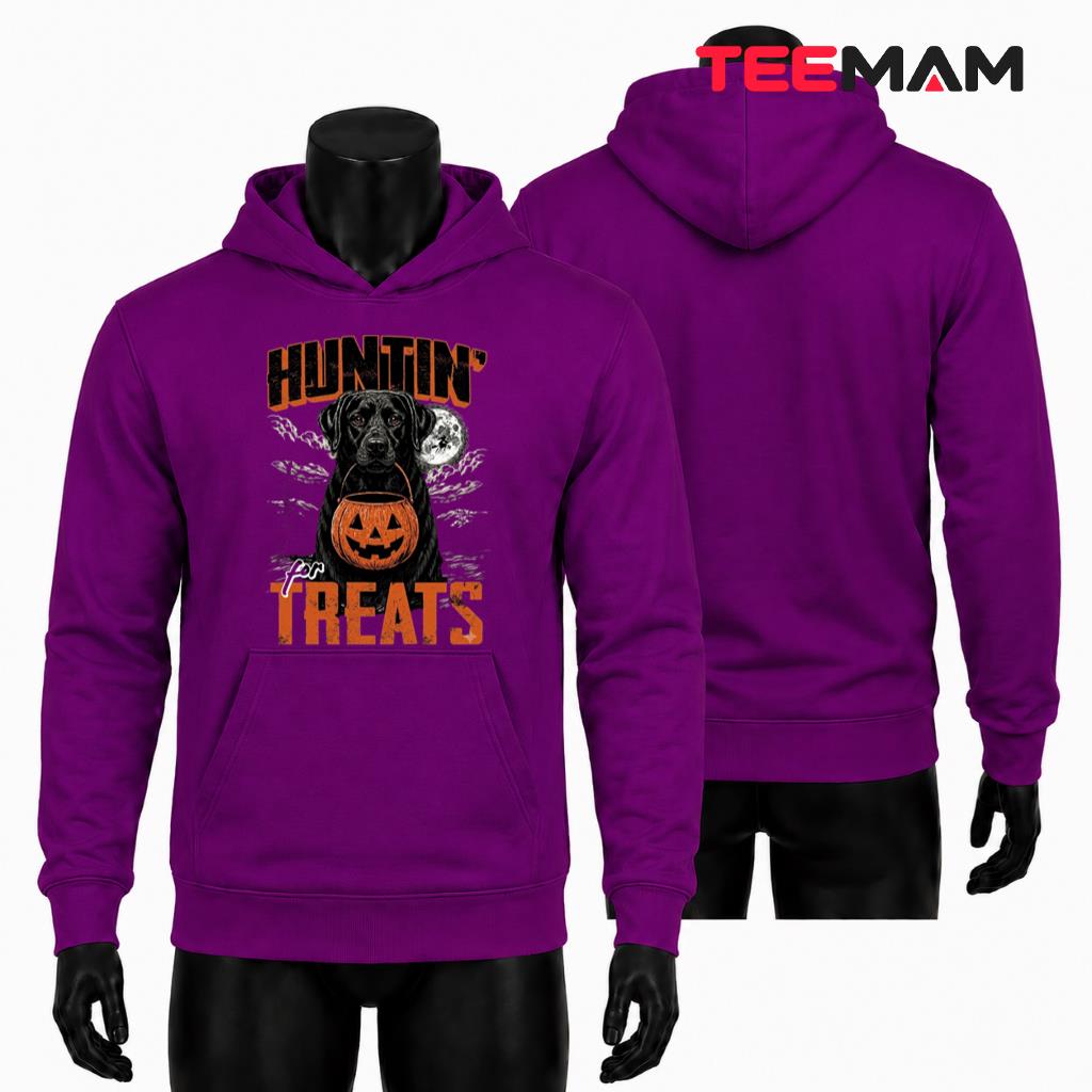 Black Labrador Halloween Hoodie Huntin For Treats Black Labrador Halloween Hoodie Huntin For Treats