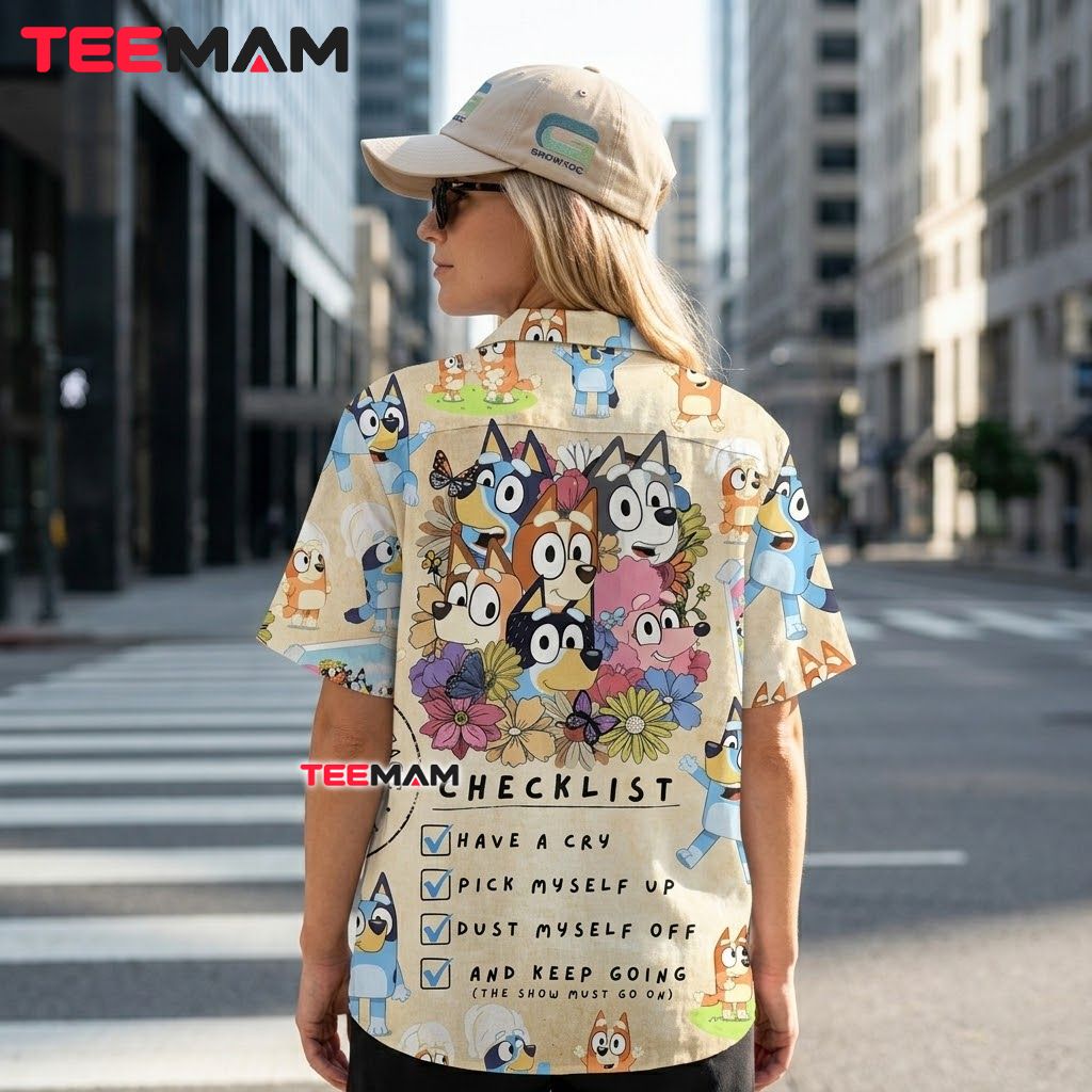 Bluey Hawaiian Shirt Dance Mode Checklist Vintage Version 3 Bluey Hawaiian Shirt Dance Mode Checklist Vintage Version 3