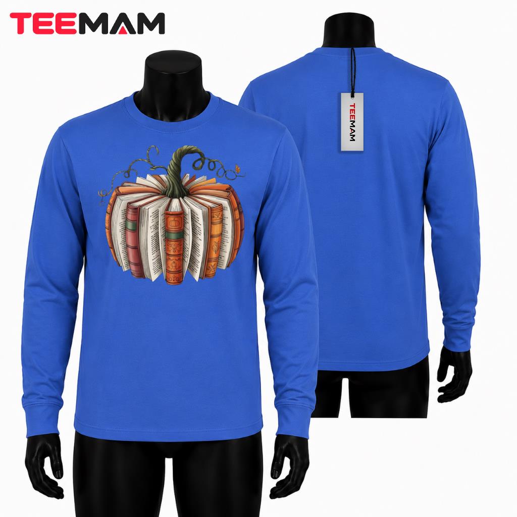 Book Lover Pumpkin Fall Thanksgiving Reader Long Sleeve Book Lover Pumpkin Fall Thanksgiving Reader Long Sleeve