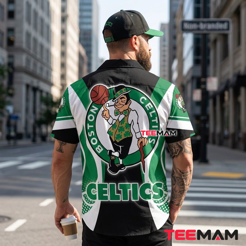 Boston Celtics Aloha Shirt Team Collage Version 3 Boston Celtics Aloha Shirt Team Collage Version 3