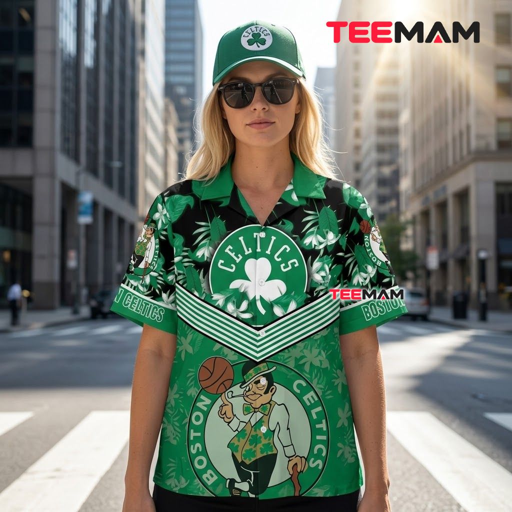 Boston Celtics Tropical Shirt Tropical Floral Back Boston Celtics Tropical Shirt Tropical Floral Back