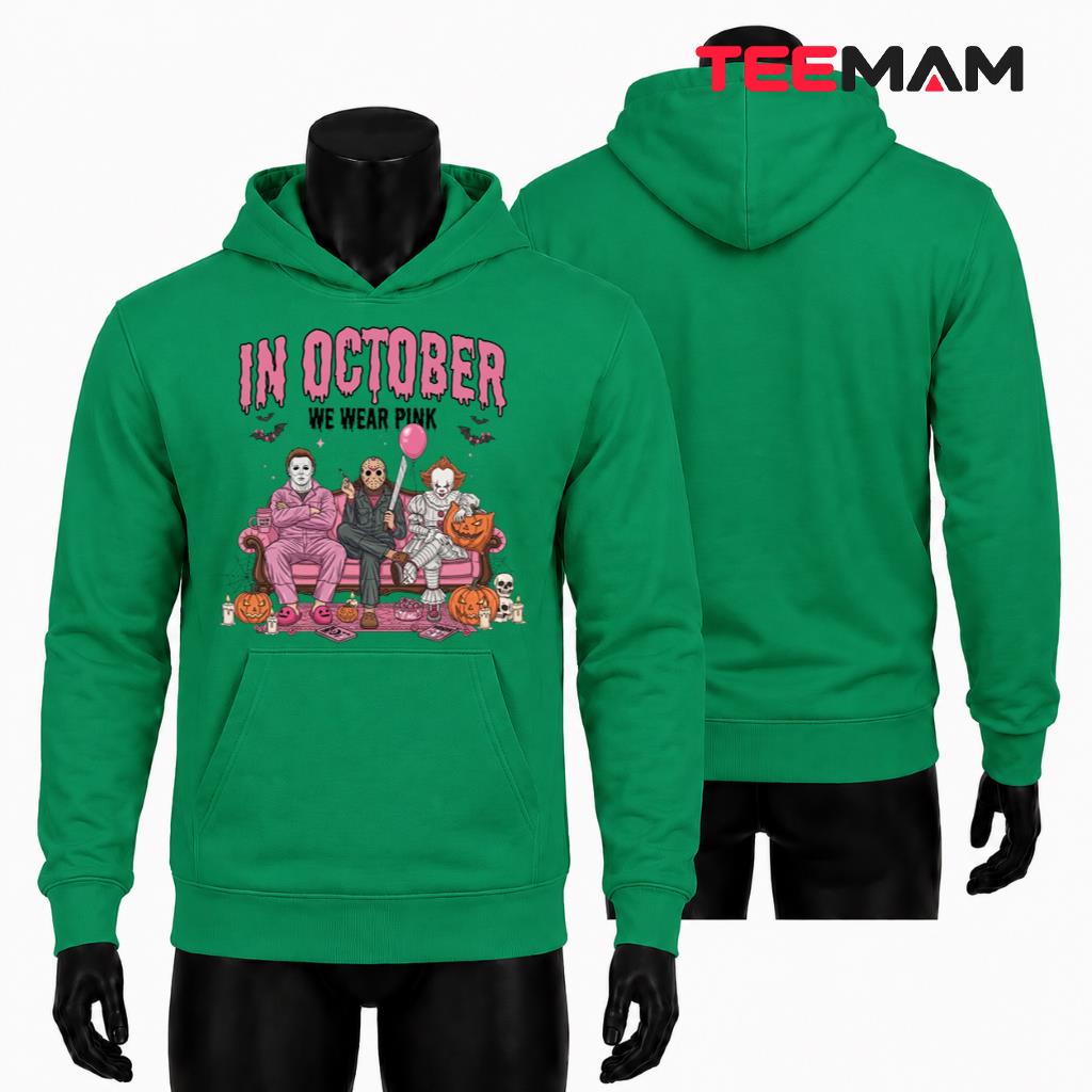 Breast Cancer Awareness Hoodie Horror Icons Pink Breast Cancer Awareness Hoodie Horror Icons Pink