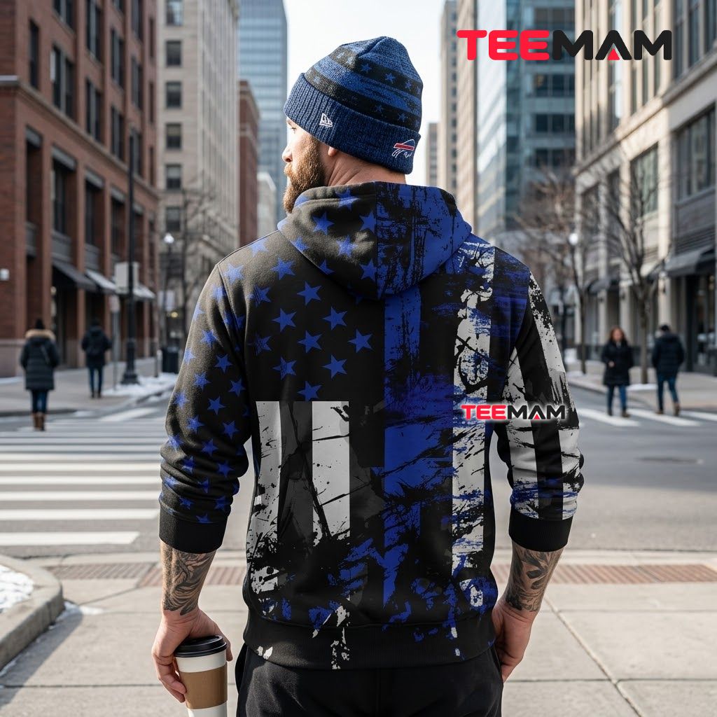 Buffalo Bills 3D Hoodie American Flag Grunge Splatter Print Version 3 Buffalo Bills 3D Hoodie American Flag Grunge Splatter Print Version 3