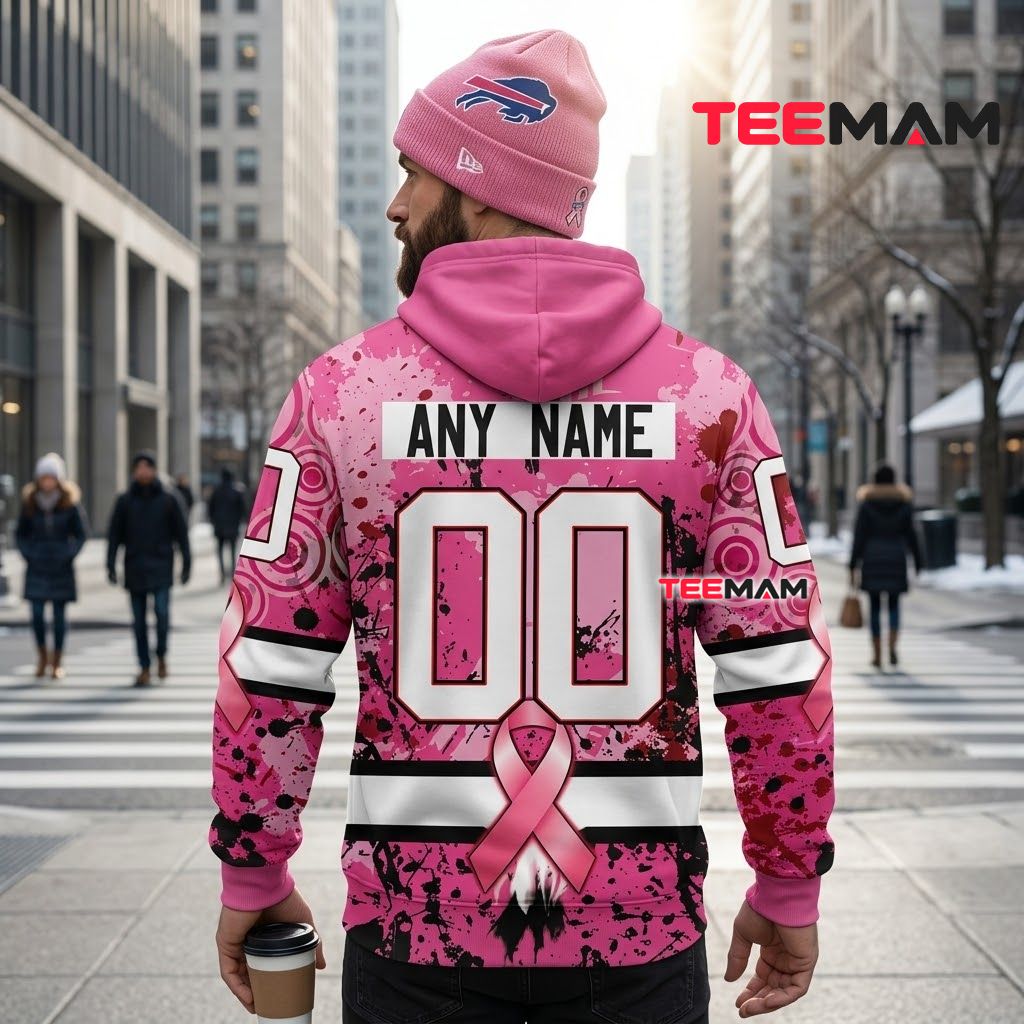 Buffalo Bills 3D Hoodie Breast Cancer Awareness Pink Ribbon Version 3 Buffalo Bills 3D Hoodie Breast Cancer Awareness Pink Ribbon Version 3