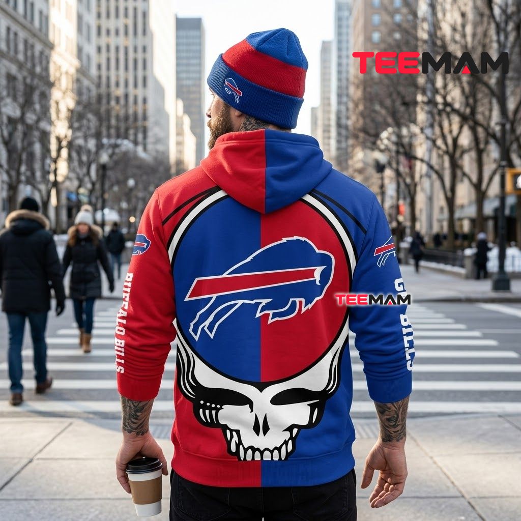 Buffalo Bills 3D Hoodie Grateful Dead Skull Split Print Version 3 Buffalo Bills 3D Hoodie Grateful Dead Skull Split Print Version 3