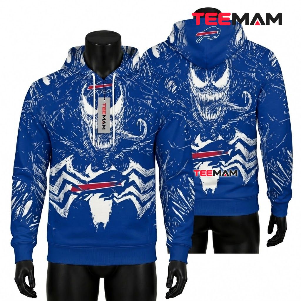 Buffalo Bills 3D Hoodie Venom We Are Bills Print Front