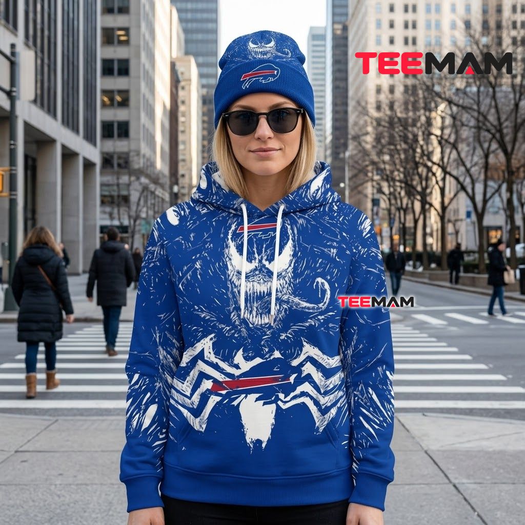 Buffalo Bills 3D Hoodie Venom We Are Bills Print Back Buffalo Bills 3D Hoodie Venom We Are Bills Print Back