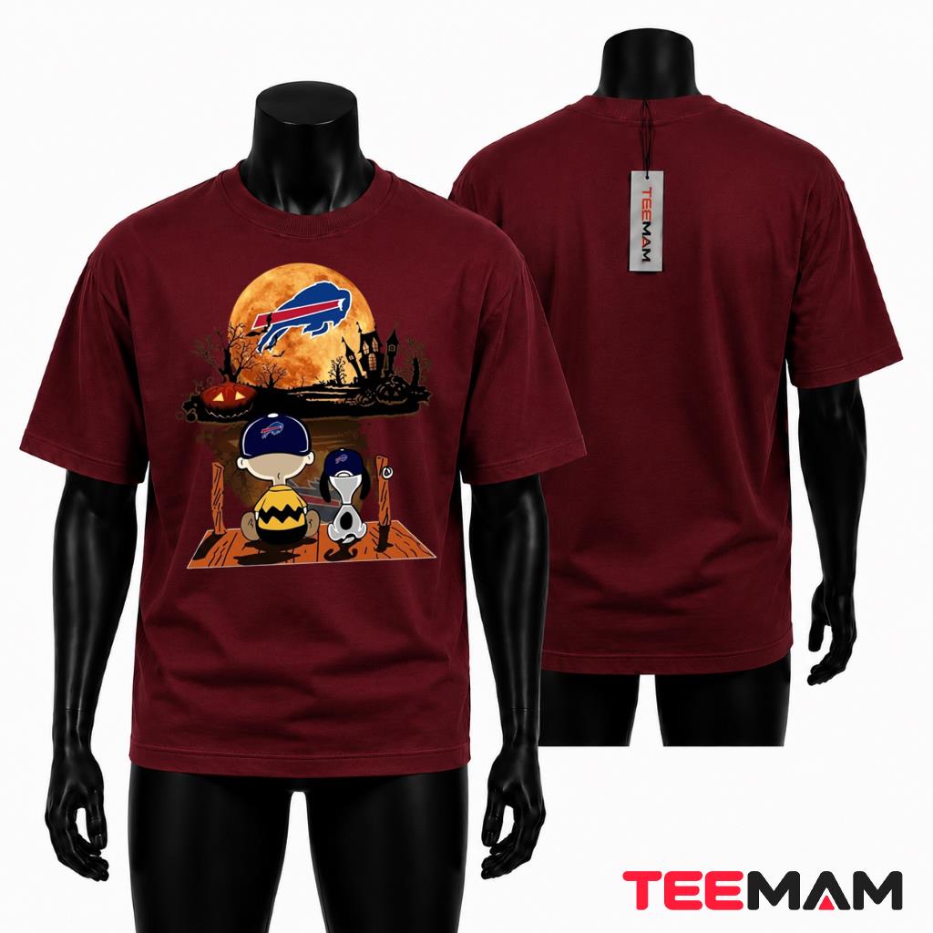Buffalo Bills Halloween T-Shirt Charlie Brown Snoopy