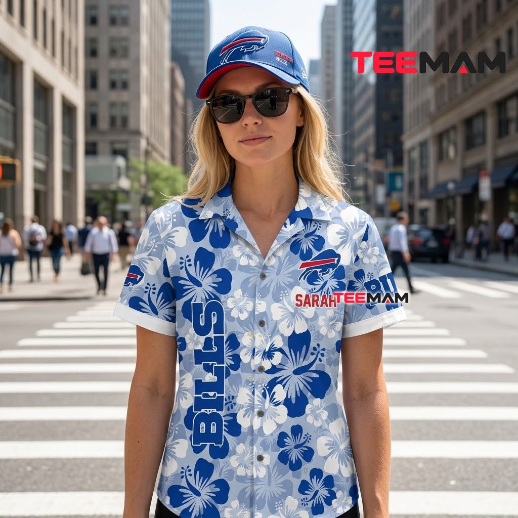 Buffalo Bills Hawaiian Shirt Blue White Beach Back Buffalo Bills Hawaiian Shirt Blue White Beach Back