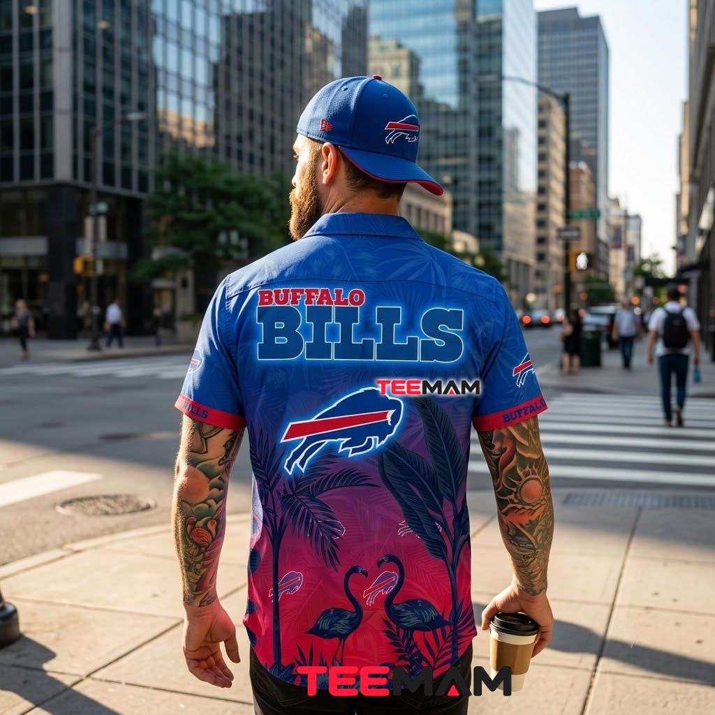 Buffalo Bills Hawaiian Shirt Flamingo Sunset Version 3 Buffalo Bills Hawaiian Shirt Flamingo Sunset Version 3