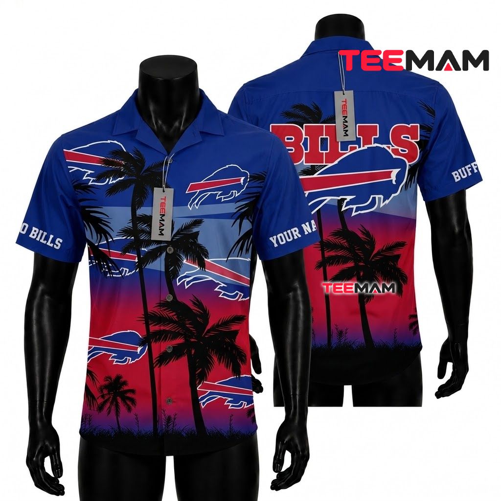 Buffalo Bills Hawaiian Shirt Palm Tree Beach Front
