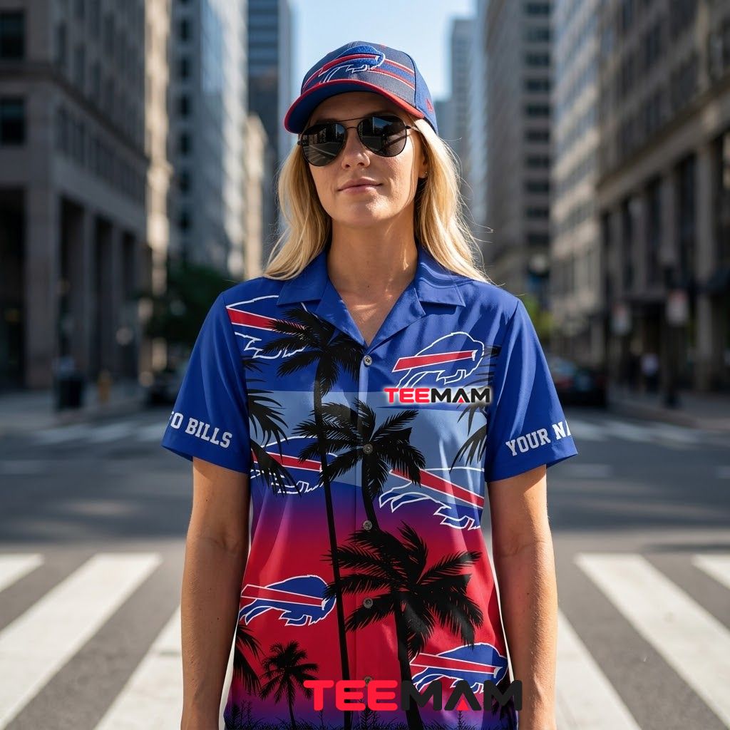 Buffalo Bills Hawaiian Shirt Palm Tree Beach Back Buffalo Bills Hawaiian Shirt Palm Tree Beach Back