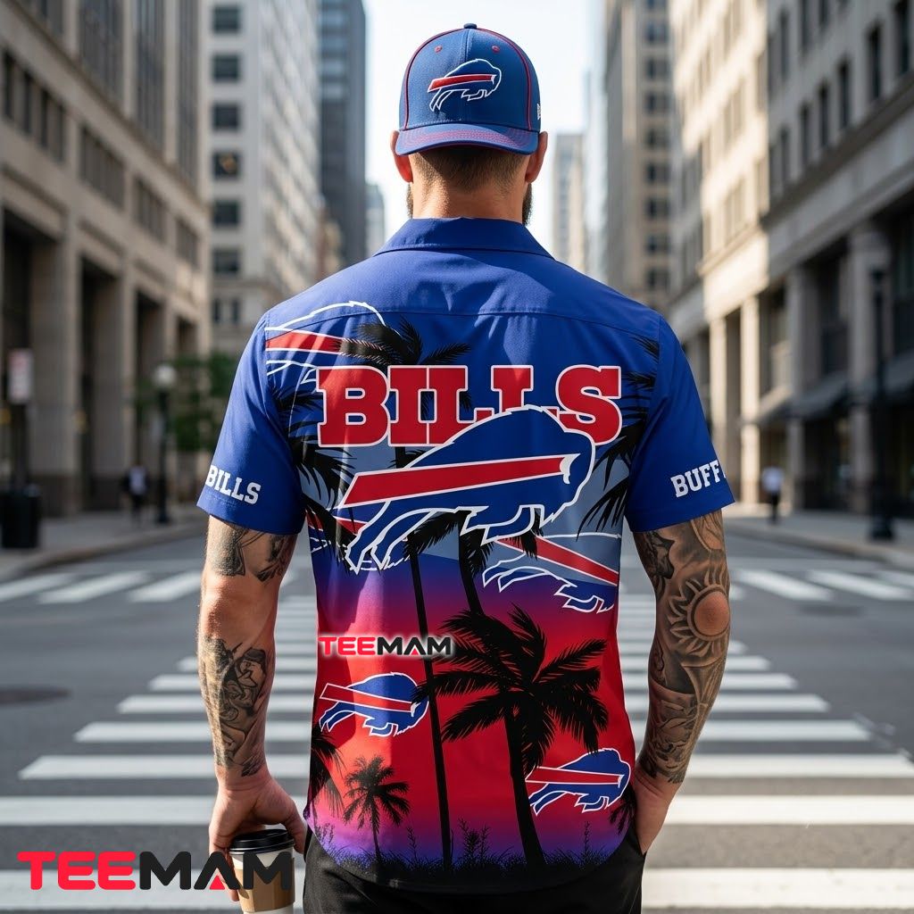 Buffalo Bills Hawaiian Shirt Palm Tree Beach Version 3 Buffalo Bills Hawaiian Shirt Palm Tree Beach Version 3