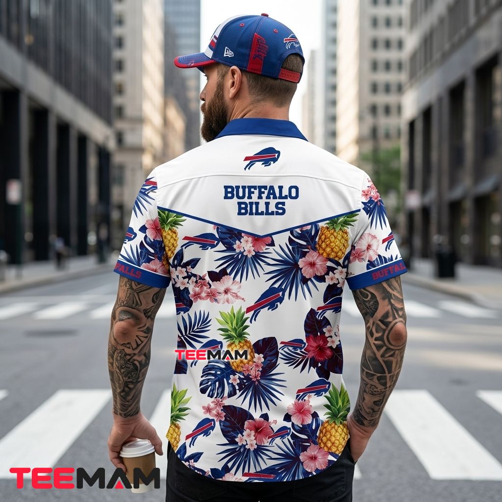 Buffalo Bills Hawaiian Shirt Pineapple Floral Version 3 Buffalo Bills Hawaiian Shirt Pineapple Floral Version 3
