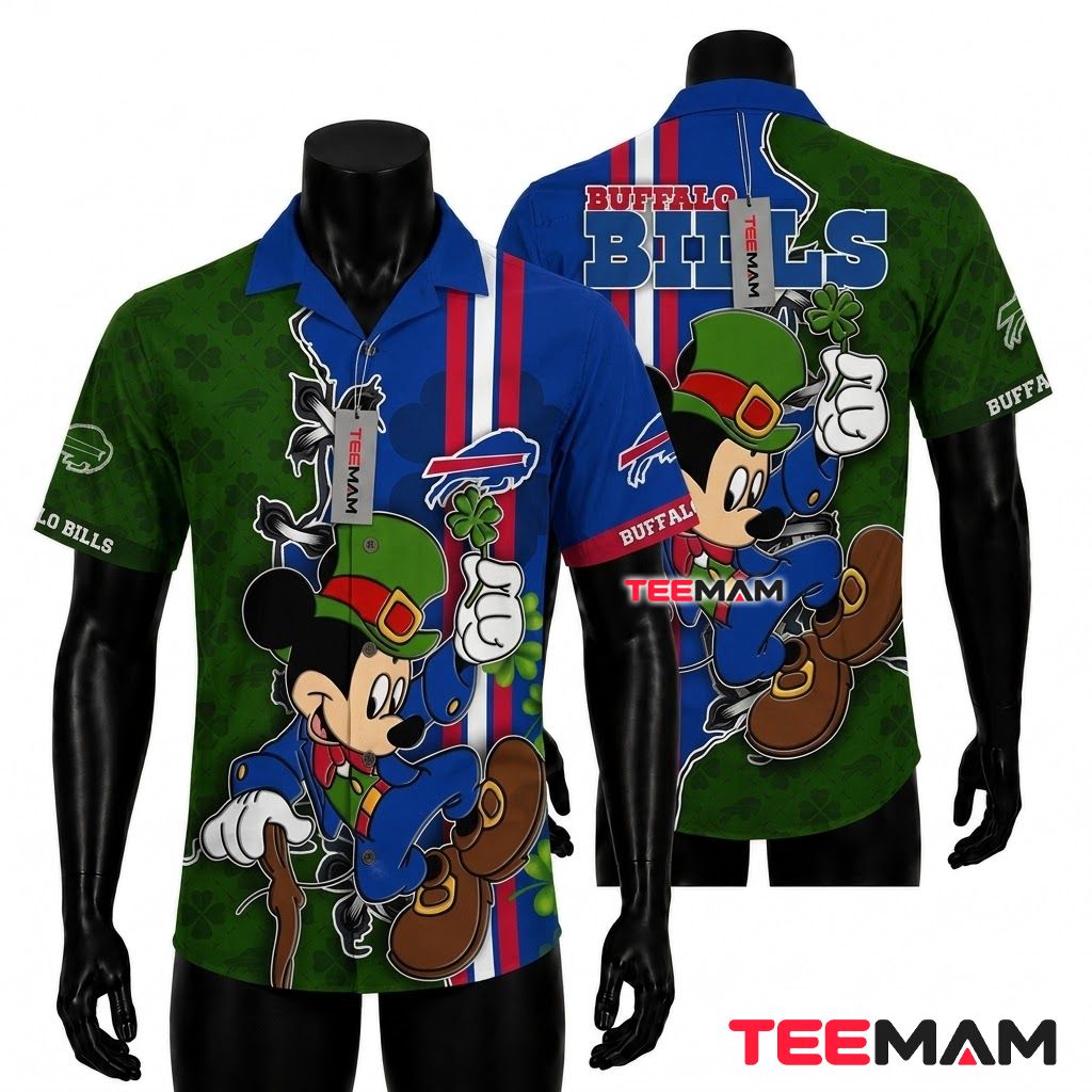 Buffalo Bills Hawaiian Shirt St Patrick Front