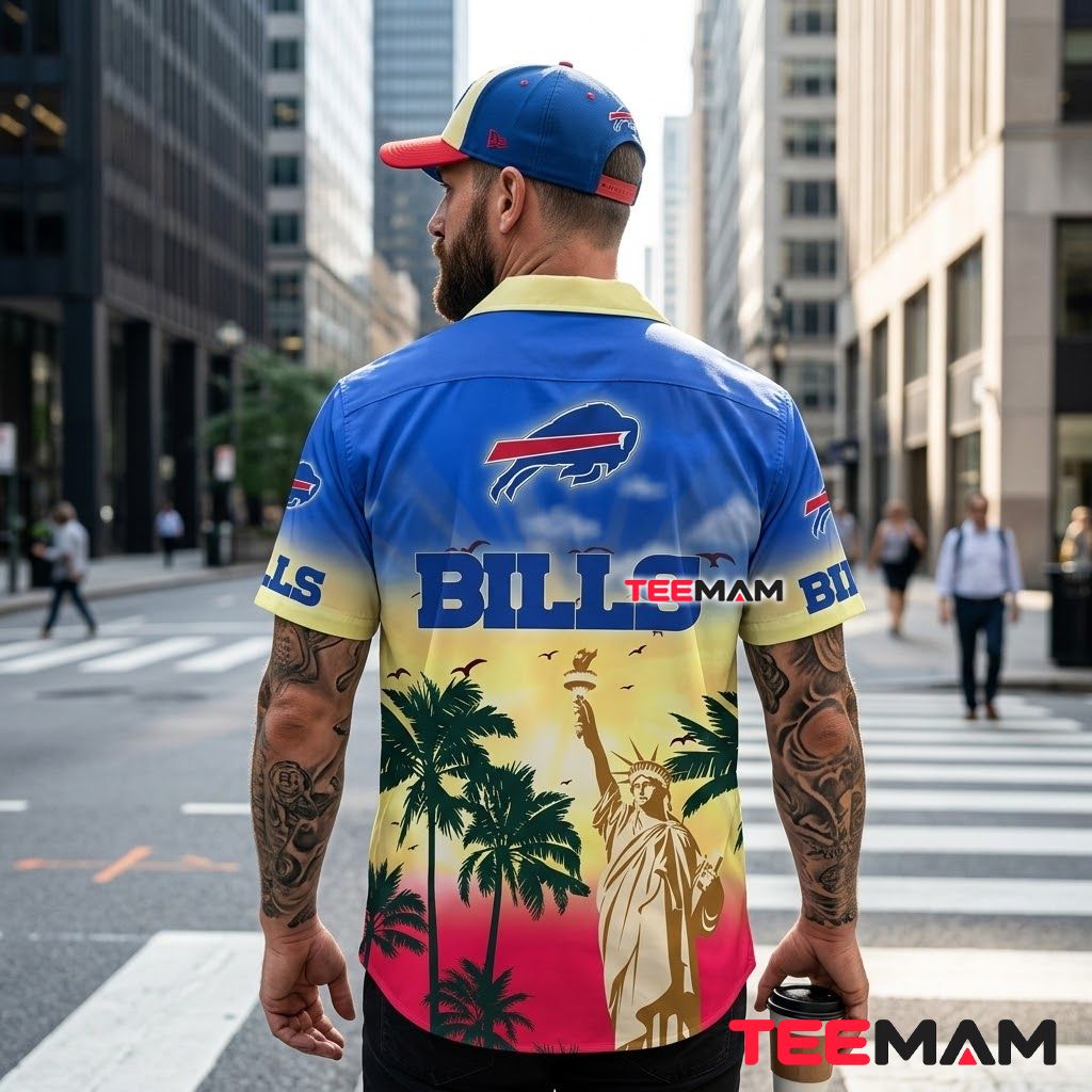 Buffalo Bills Hawaiian Shirt Statue Liberty Version 3 Buffalo Bills Hawaiian Shirt Statue Liberty Version 3