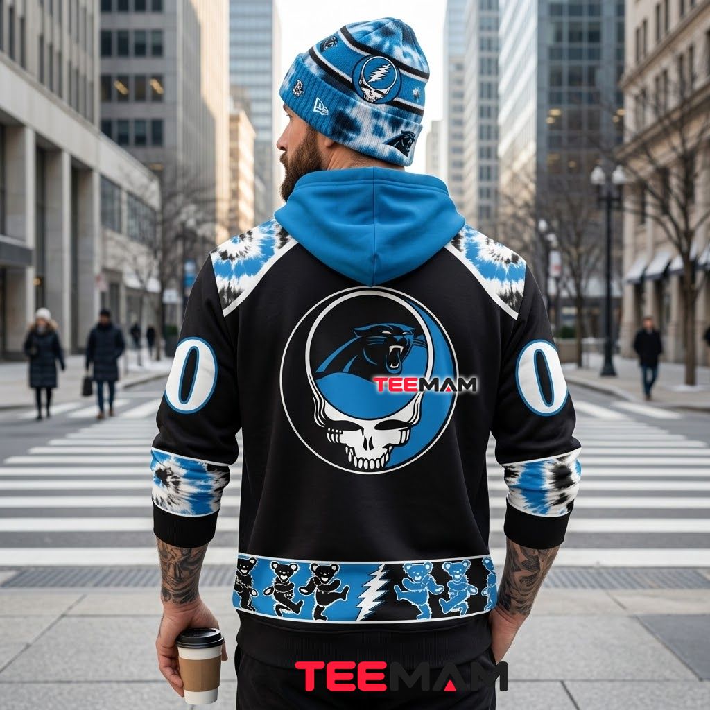 Carolina Panthers 3D Hoodie Grateful Dead Dancing Bears Version 3 Carolina Panthers 3D Hoodie Grateful Dead Dancing Bears Version 3