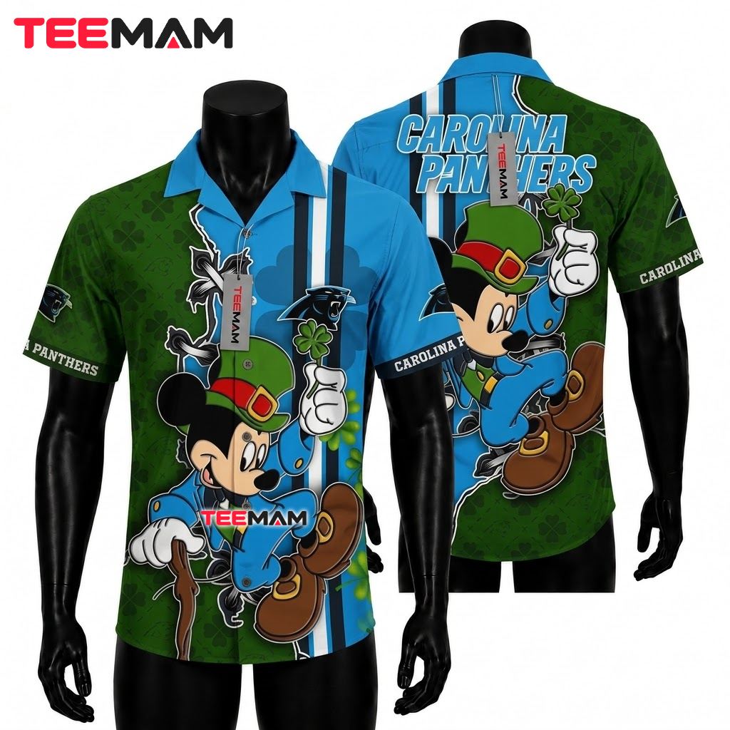 Carolina Panthers Hawaiian Shirt St Patrick Front