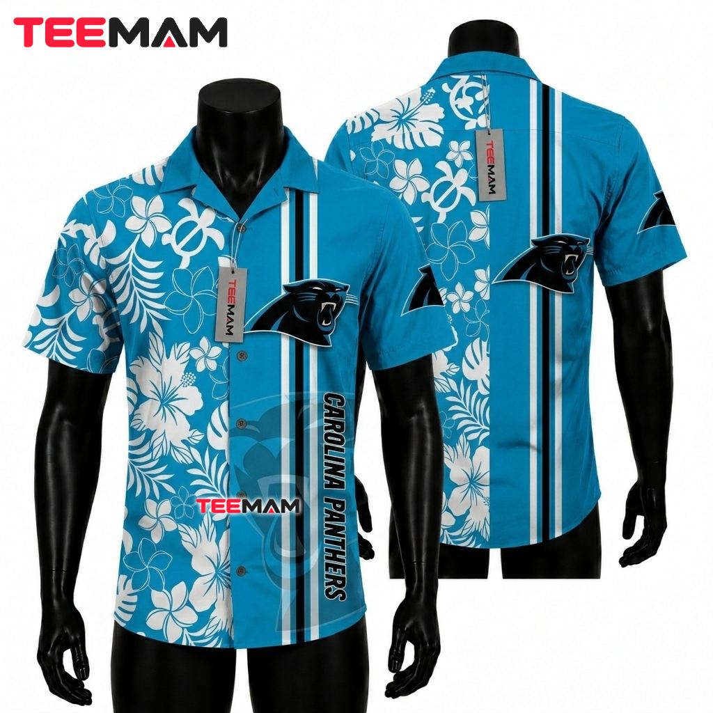 Carolina Panthers Hawaiian Shirt Tiki Mascot Carolina Panthers Hawaiian Shirt Tiki Mascot