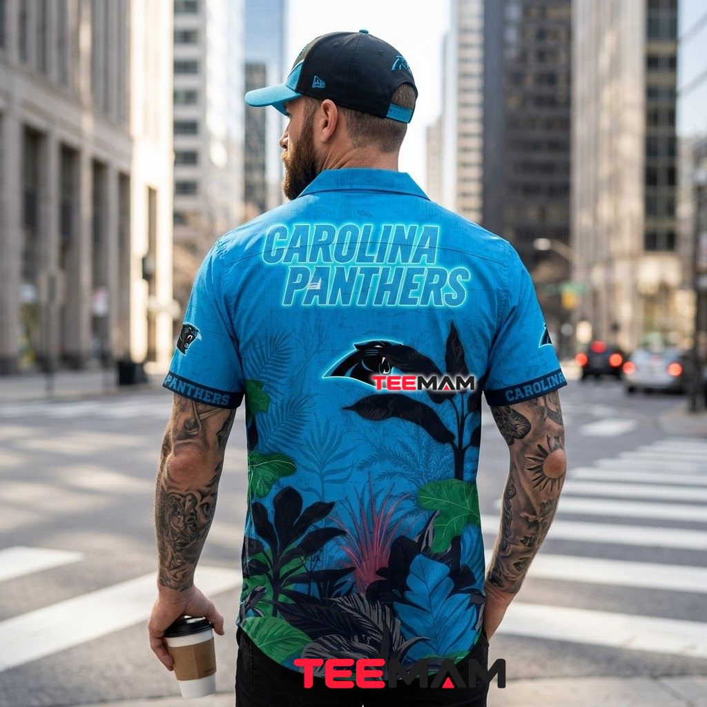 Carolina Panthers Tropical Shirt Tropical Leaves Version 3 Carolina Panthers Tropical Shirt Tropical Leaves Version 3