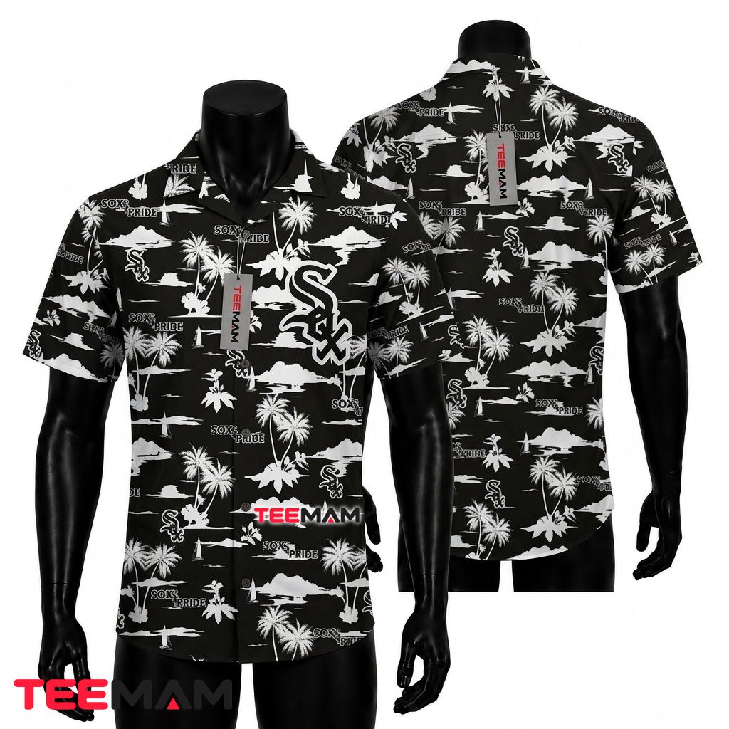 Chicago White Sox Aloha Shirt Island Scene Front