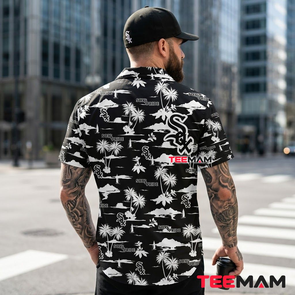 Chicago White Sox Aloha Shirt Island Scene Version 3 Chicago White Sox Aloha Shirt Island Scene Version 3