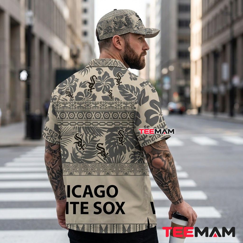 Chicago White Sox Hawaiian Shirt Aztec Stripe Version 3 Chicago White Sox Hawaiian Shirt Aztec Stripe Version 3
