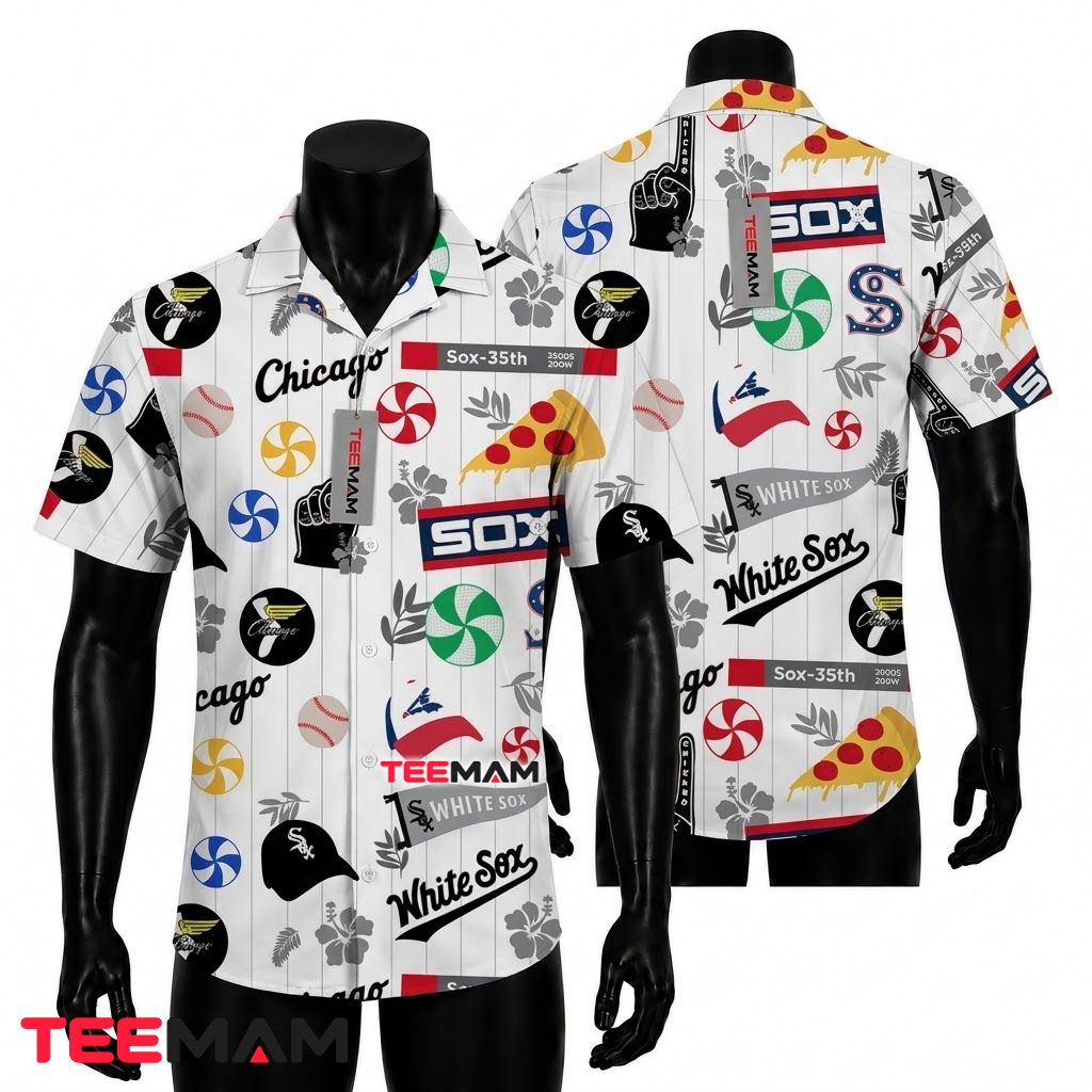 Chicago White Sox Hawaiian Shirt City Icons Front