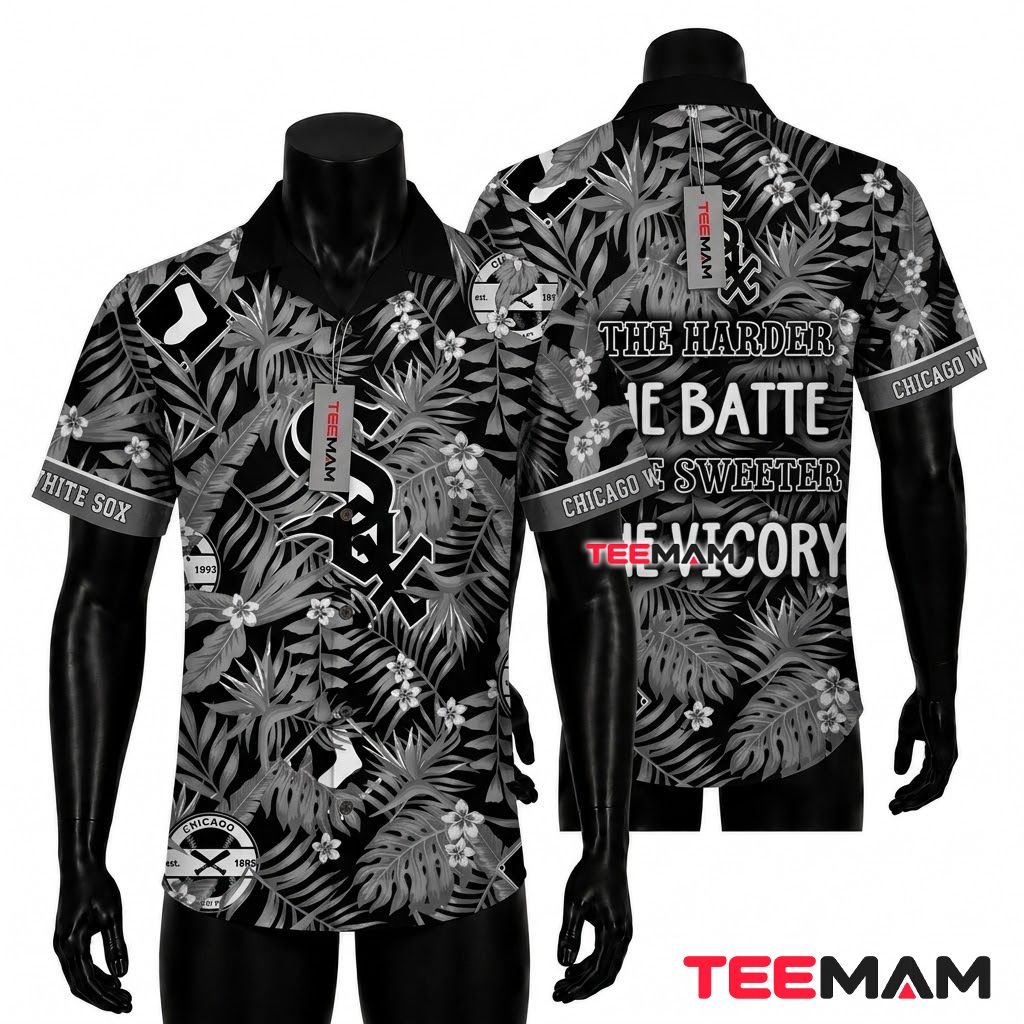 Chicago White Sox Hawaiian Shirt Retro Palm Front