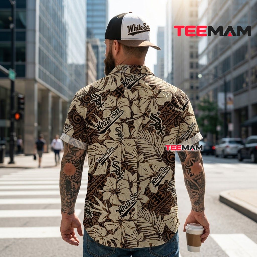Chicago White Sox Hawaiian Shirt Vintage Hibiscus Version 3 Chicago White Sox Hawaiian Shirt Vintage Hibiscus Version 3