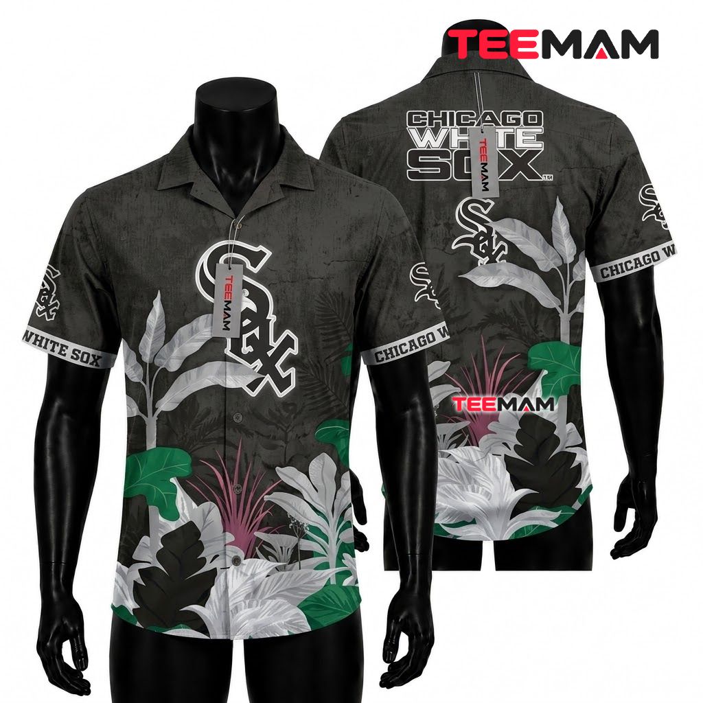 Chicago White Sox Tropical Shirt Dark Jungle Front