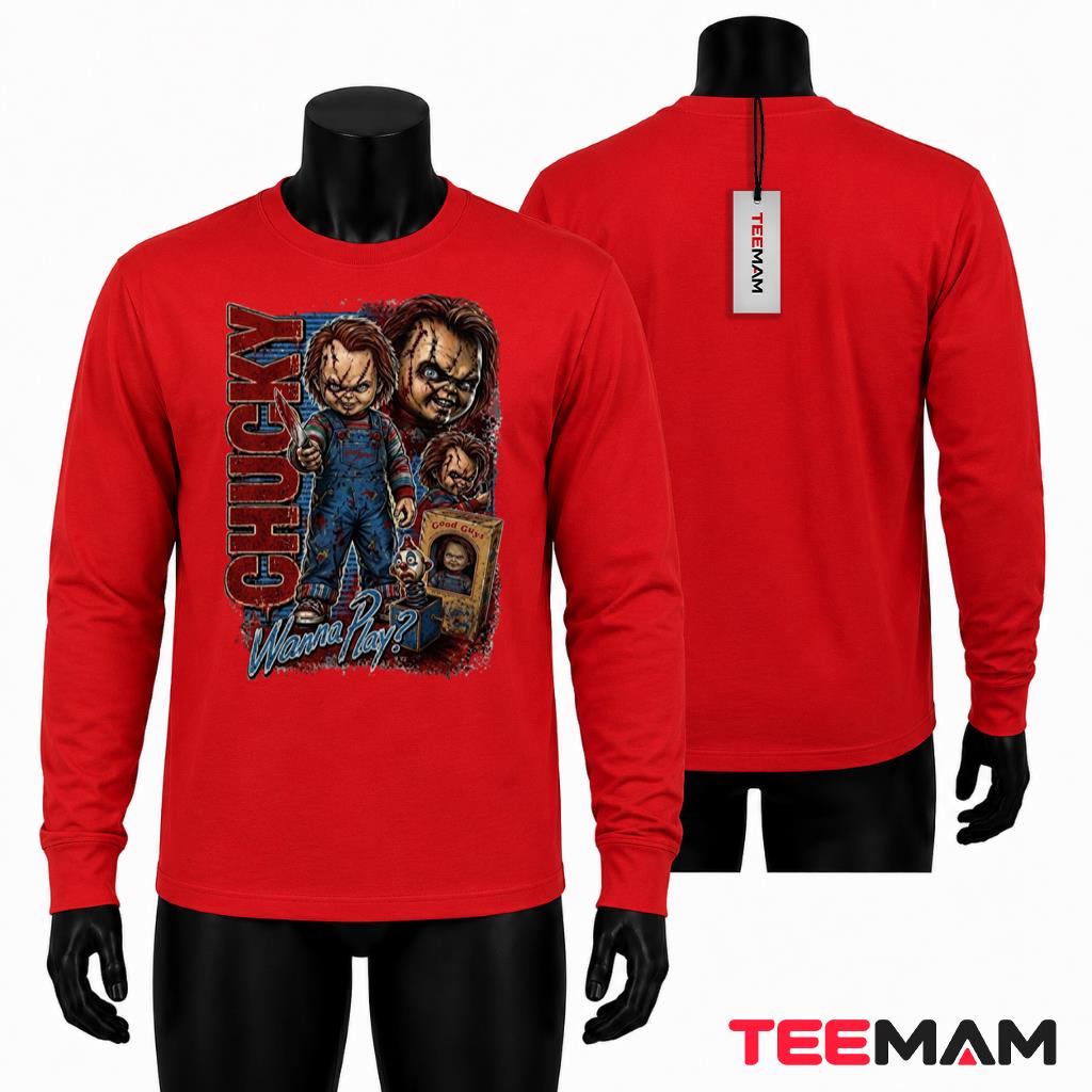 Chucky Halloween Long Sleeve Horror Movie Doll Spooky Chucky Halloween Long Sleeve Horror Movie Doll Spooky