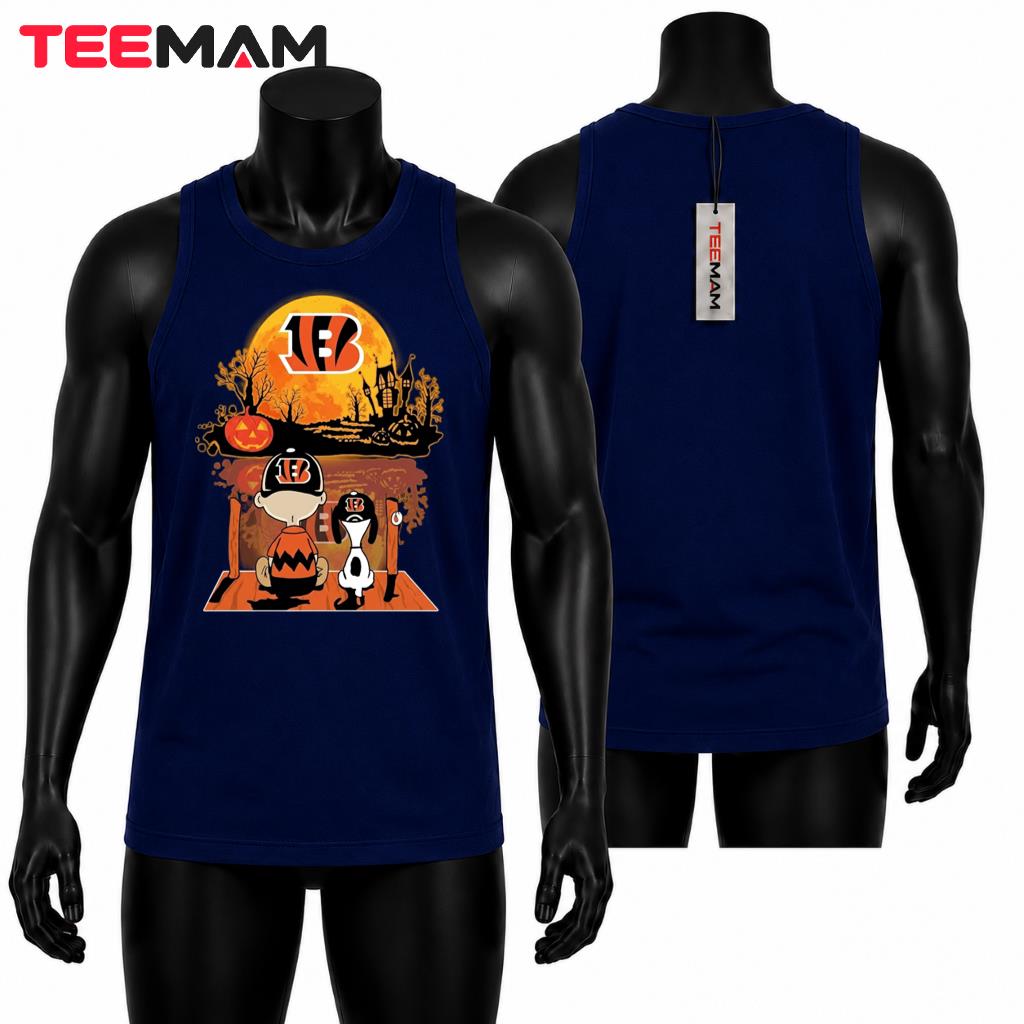 Cincinnati Bengals Halloween Tank Top Charlie Brown Snoopy Cincinnati Bengals Halloween Tank Top Charlie Brown Snoopy