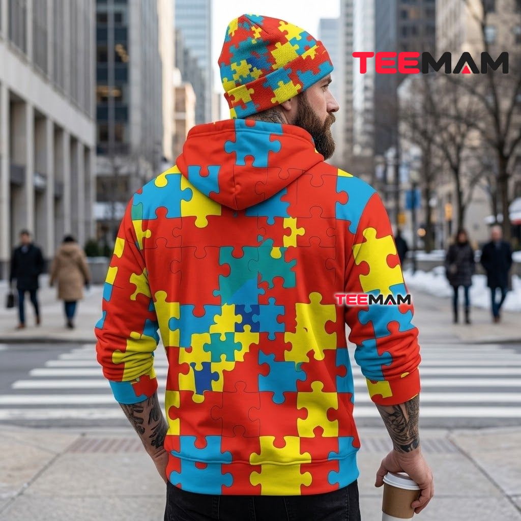 Cleveland Browns 3D Hoodie Autism Awareness Ribbon Sketch Version 3 Cleveland Browns 3D Hoodie Autism Awareness Ribbon Sketch Version 3