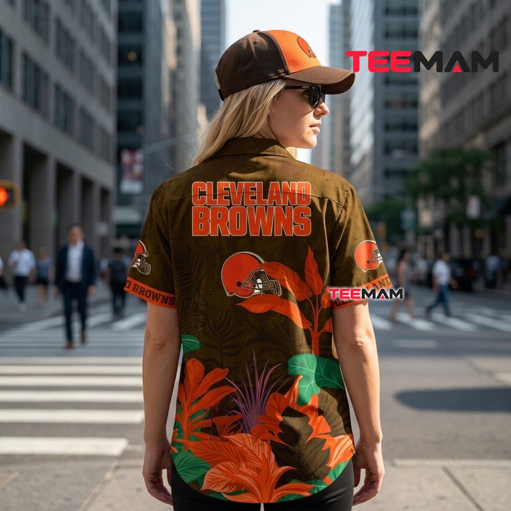 Cleveland Browns Tropical Shirt Tropical Floral Version 3 Cleveland Browns Tropical Shirt Tropical Floral Version 3