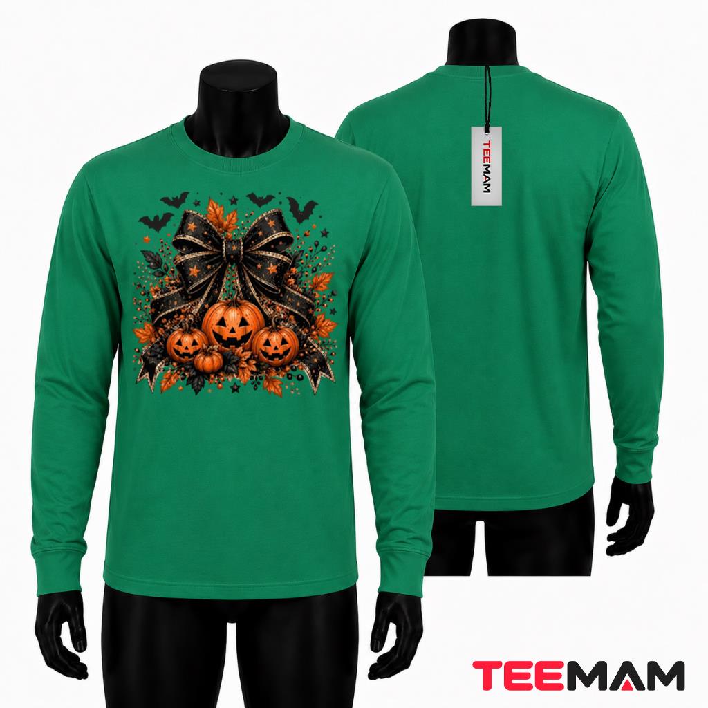 Coquette Pumpkin Halloween Long Sleeve Black Bow Spooky Coquette Pumpkin Halloween Long Sleeve Black Bow Spooky