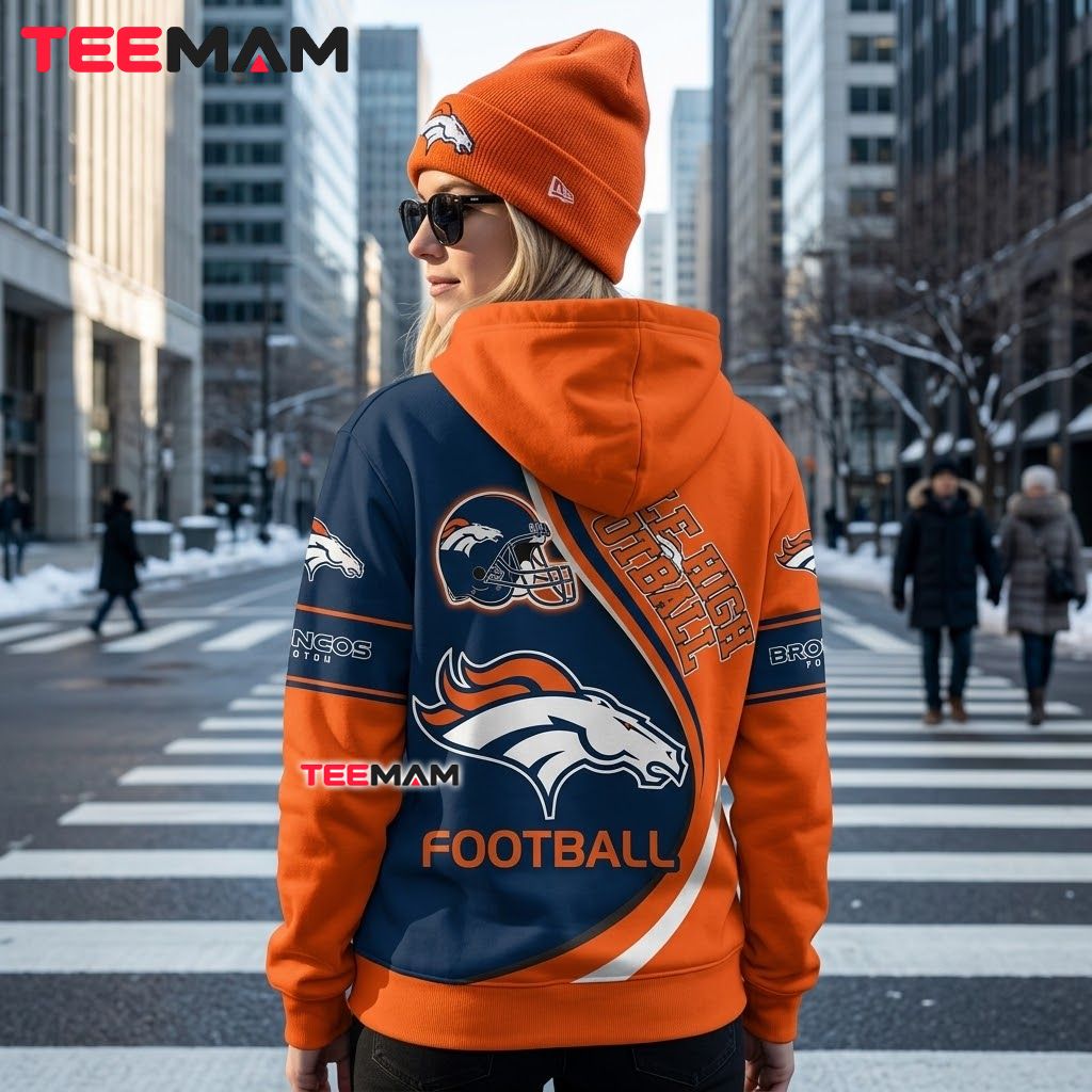 Custom Name Denver Broncos 3D Hoodie Mickey Mouse Football Version 3 Custom Name Denver Broncos 3D Hoodie Mickey Mouse Football Version 3