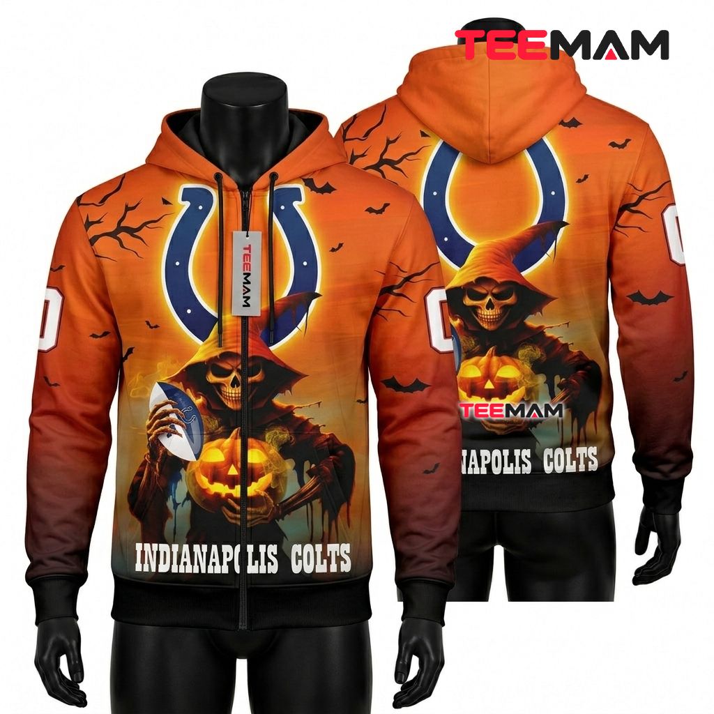Custom Name Indianapolis Colts 3D Hoodie Grinch Max Christmas