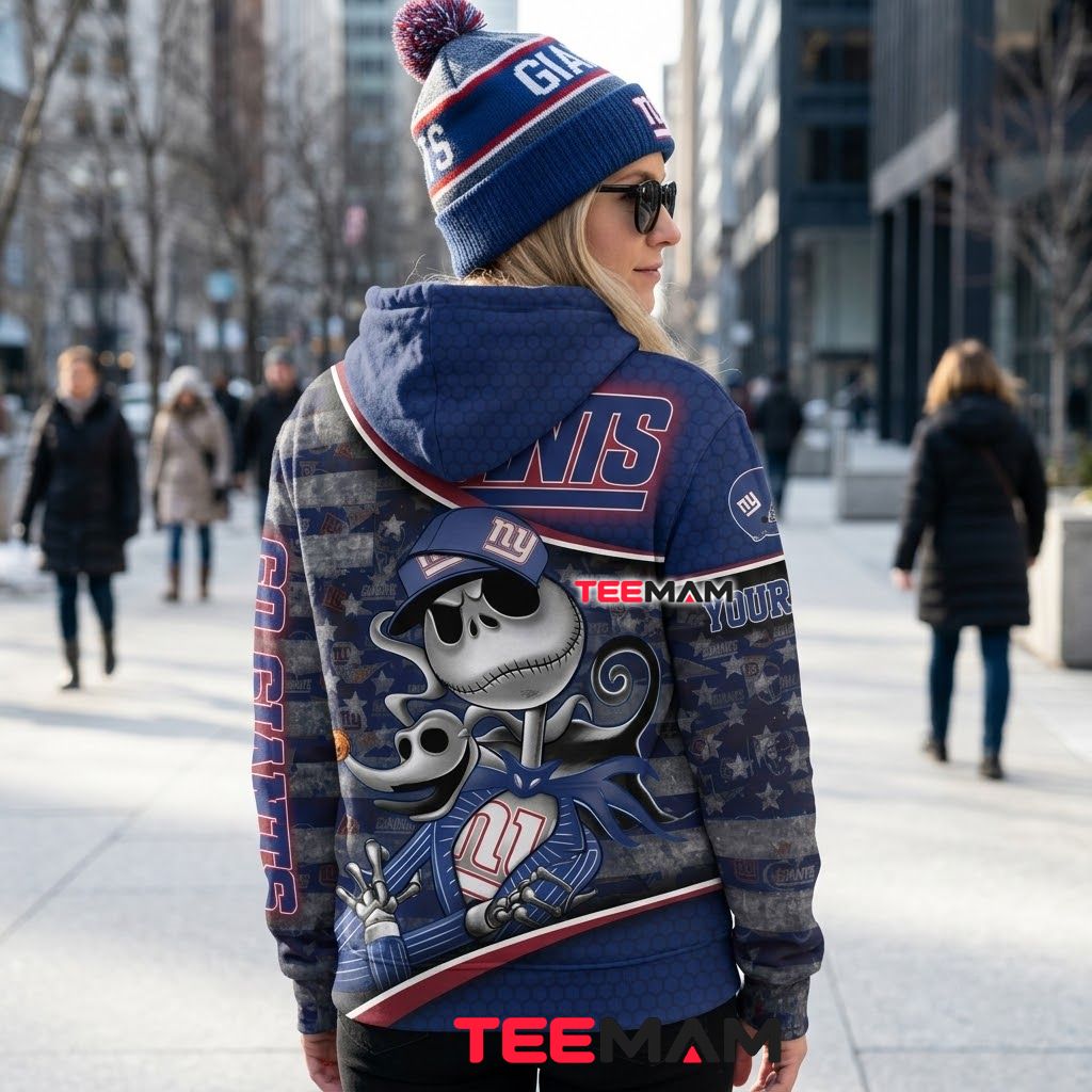 Custom Name New York Giants 3D Hoodie Jack Skellington Ghost Dog Version 3 Custom Name New York Giants 3D Hoodie Jack Skellington Ghost Dog Version 3