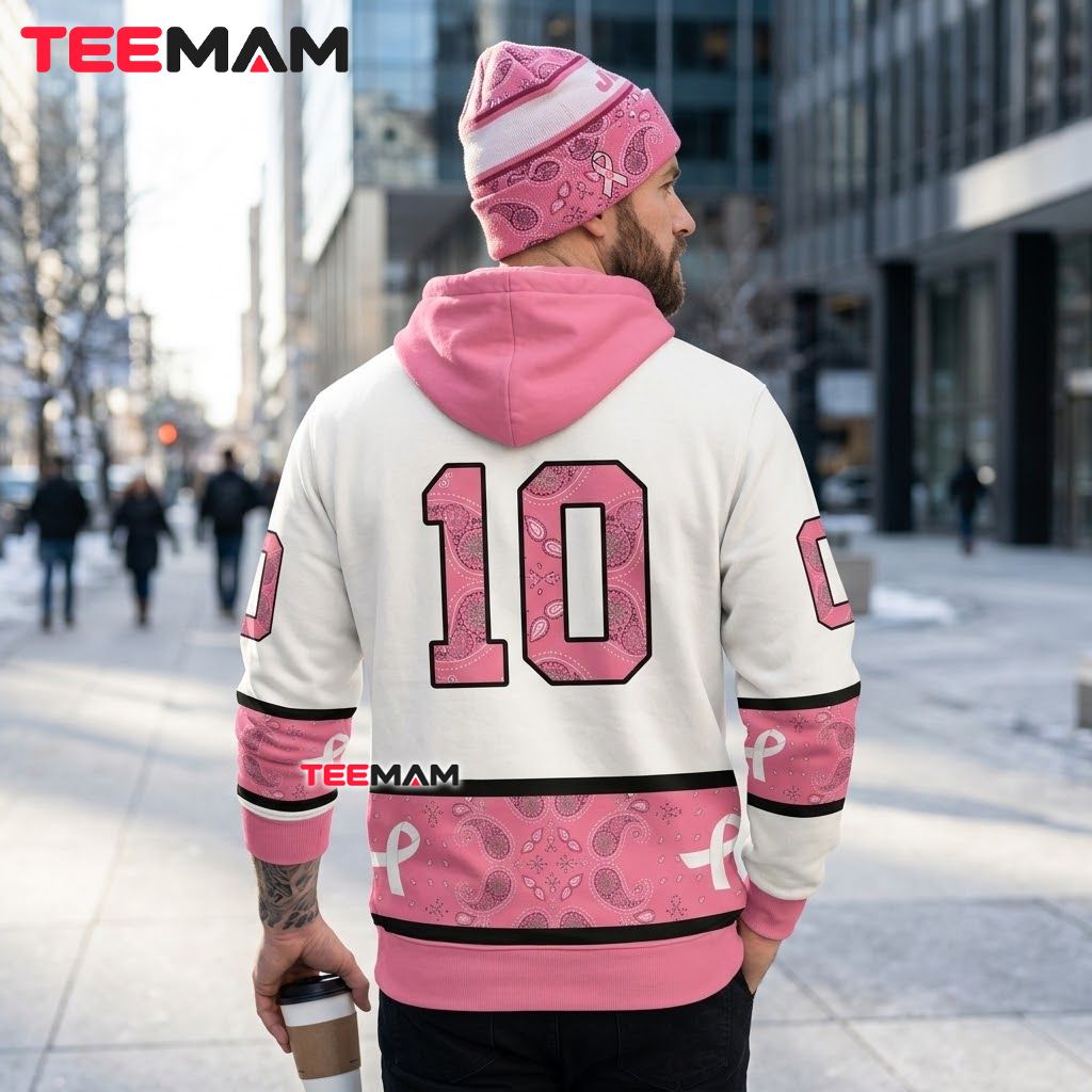 Custom Name New York Jets 3D Hoodie Paisley Cancer Awareness Version 3 Custom Name New York Jets 3D Hoodie Paisley Cancer Awareness Version 3