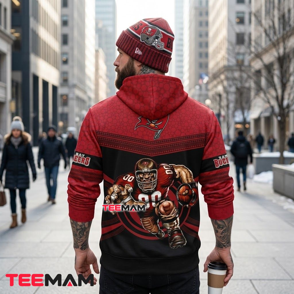 Custom Name Tampa Bay Buccaneers 3D Hoodie Mascot Player Cartoon Version 3 Custom Name Tampa Bay Buccaneers 3D Hoodie Mascot Player Cartoon Version 3