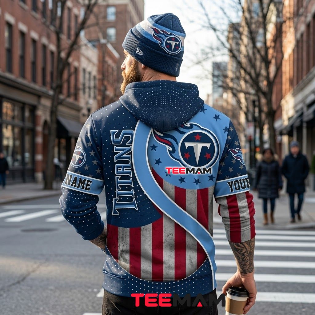 Custom Name Tennessee Titans 3D Hoodie Baby Yoda American Flag Version 3 Custom Name Tennessee Titans 3D Hoodie Baby Yoda American Flag Version 3