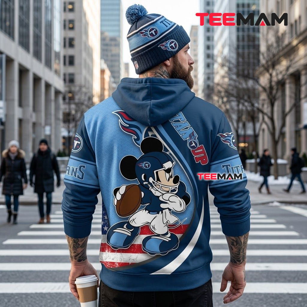 Custom Name Tennessee Titans 3D Hoodie Mickey Football Helmet Version 3 Custom Name Tennessee Titans 3D Hoodie Mickey Football Helmet Version 3
